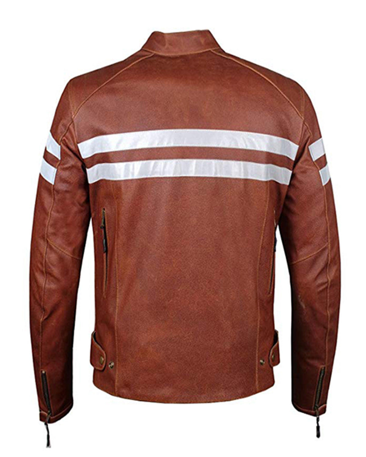 Elite Brown Motorcycle Biker Vintage Leather Jacket For Mens