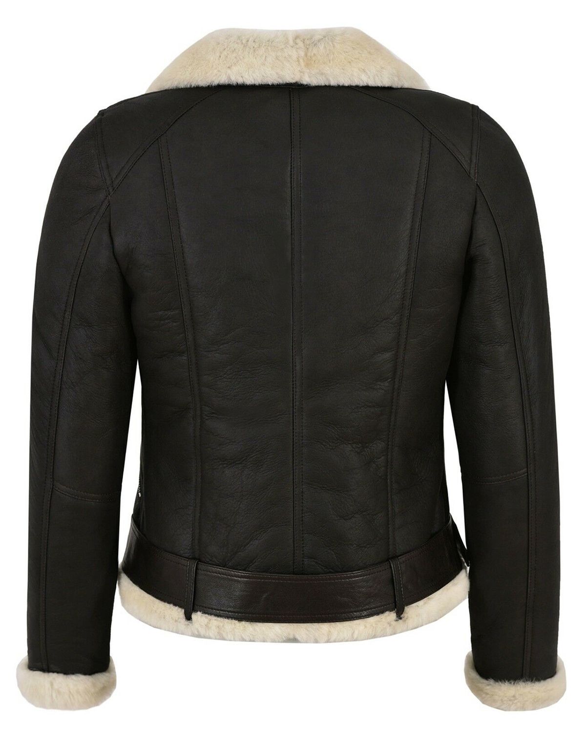 Bikers Leather Fur Jacket For Ladies in Brown Color | Elite Color