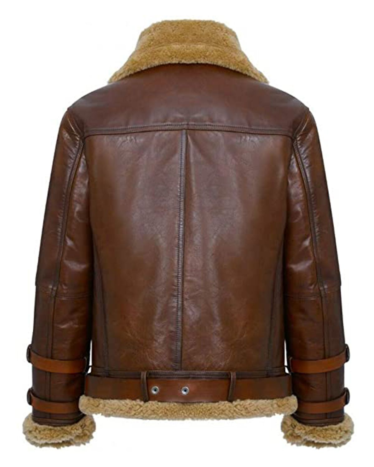 Brown Leather Jacket With Brown Fur For Man | Elite Jacket