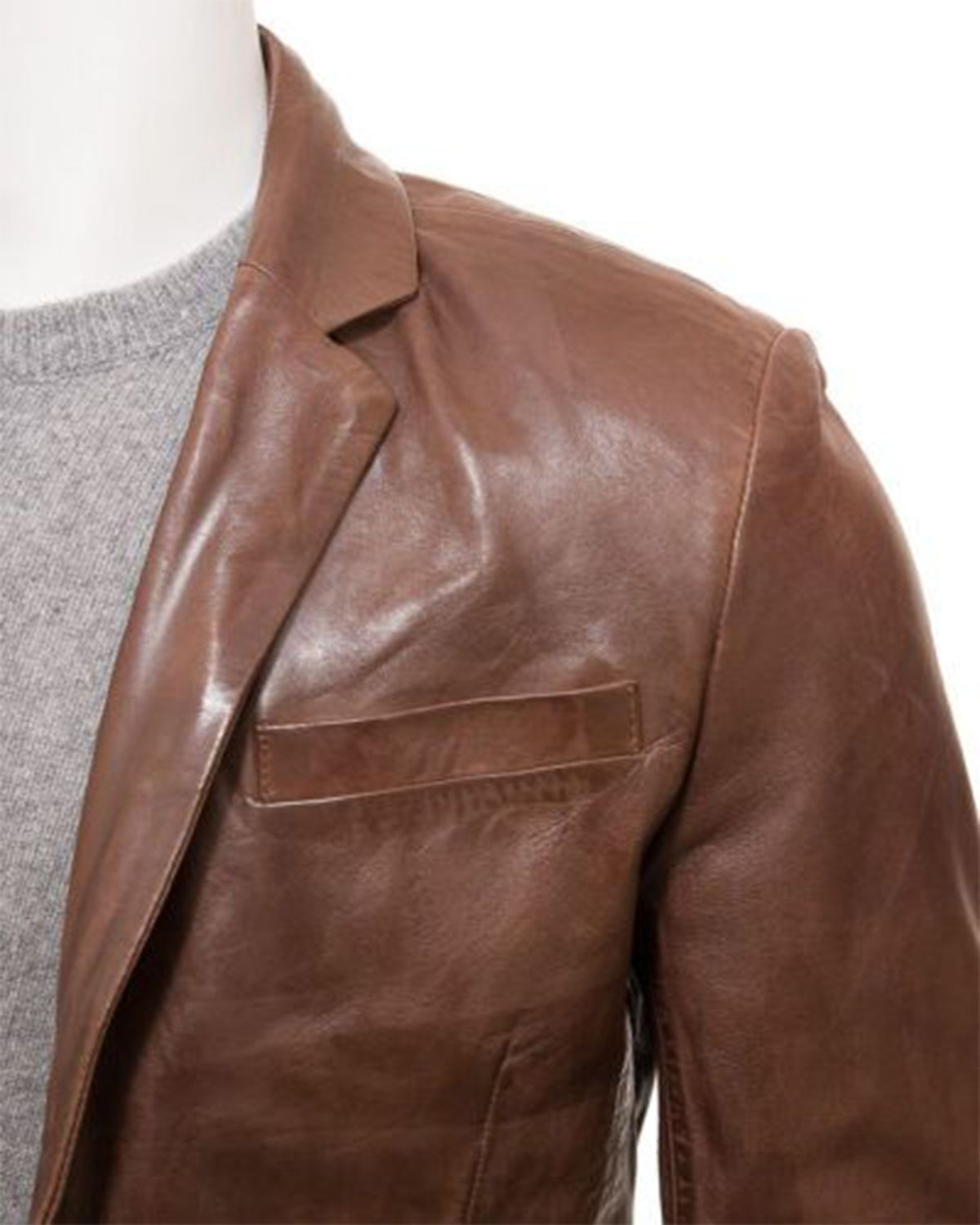 Elite Men's Simple Leather Blazer