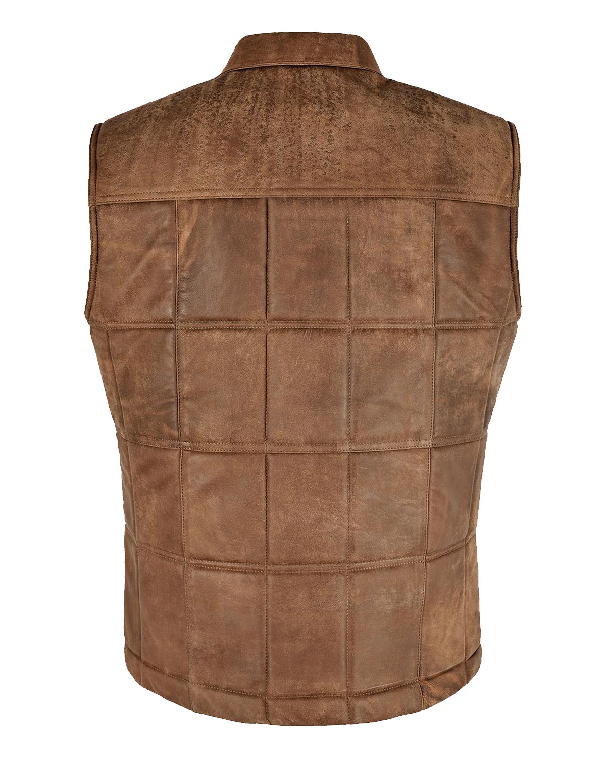 Vintage Brown Body Warmer Leather Vest | Elite Jacket