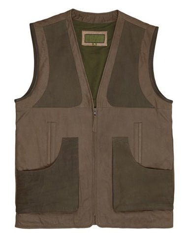 Mens Mid-Brown Shooting Leather Vest In Western Style 