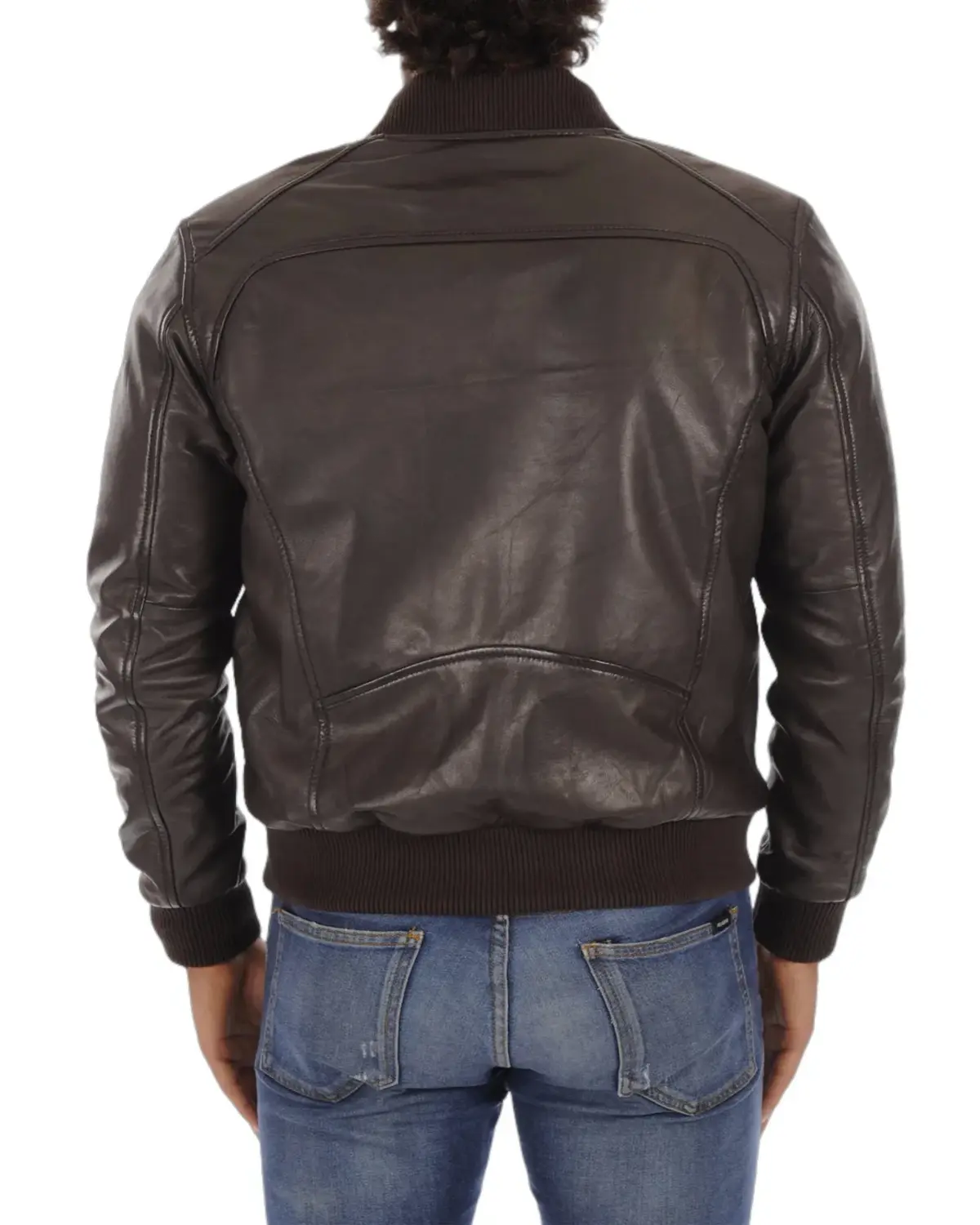 Mens Dark Brown Vintage Bomber Jacket | Elite Jacket