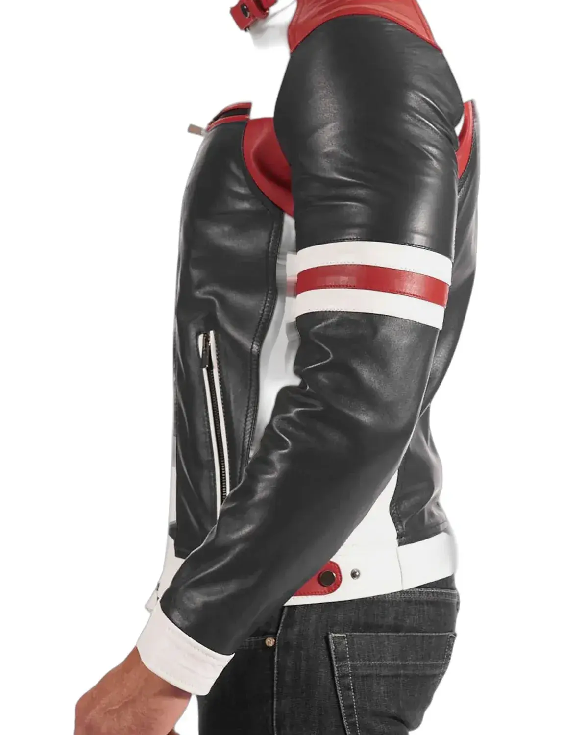 Mens Multi Color Biker Leather Jacket | Elite Jacket