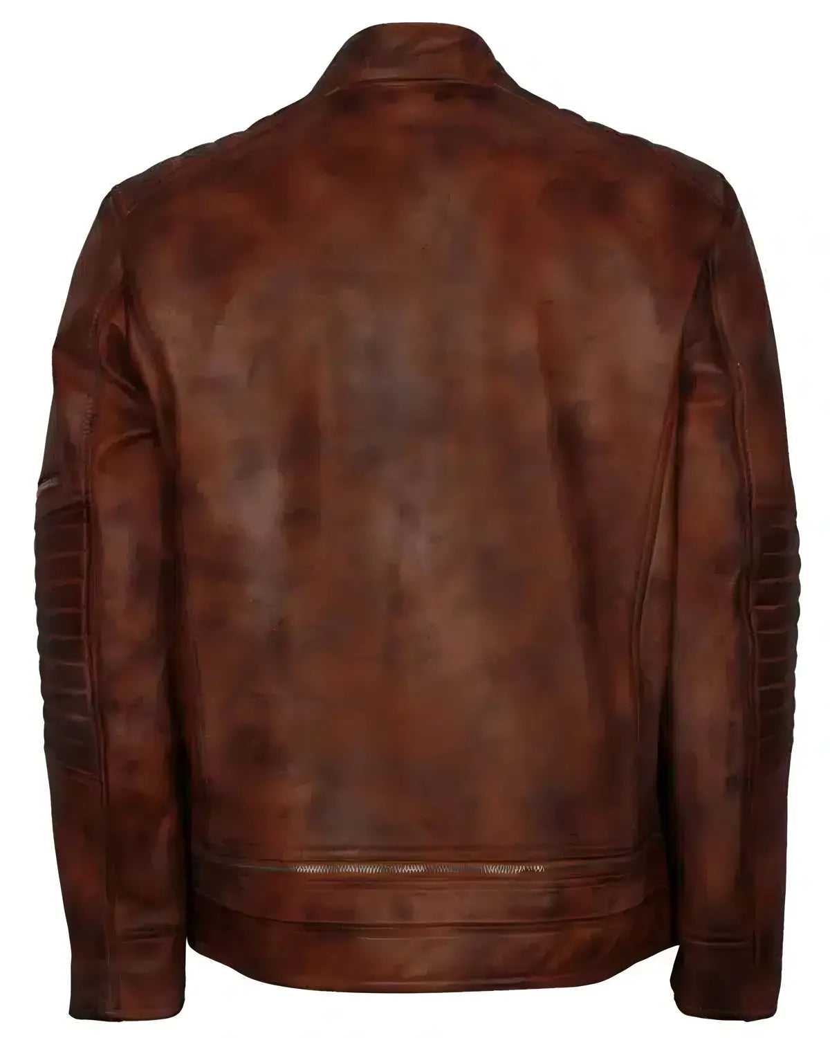 Brown Distressed Iconic Vintage Leather Jacket For Mens