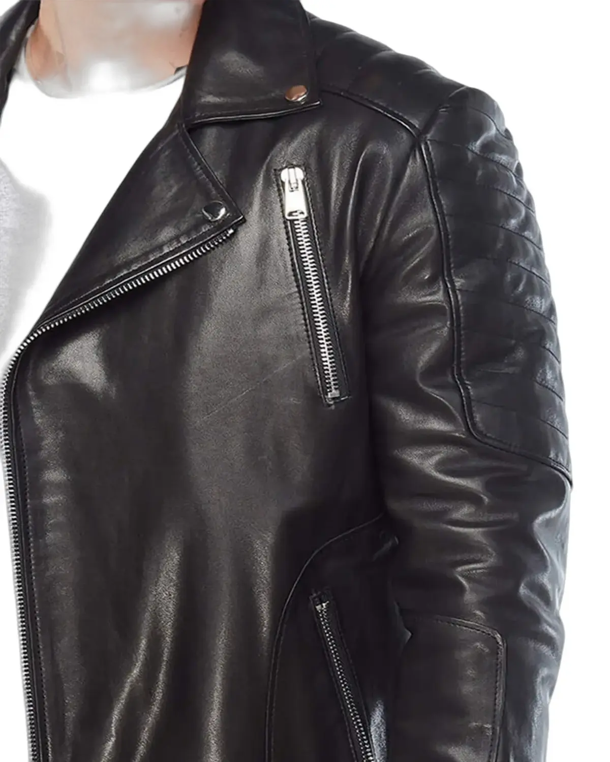 Mens Classic Black Biker Leather Jacket | Elite Jacket