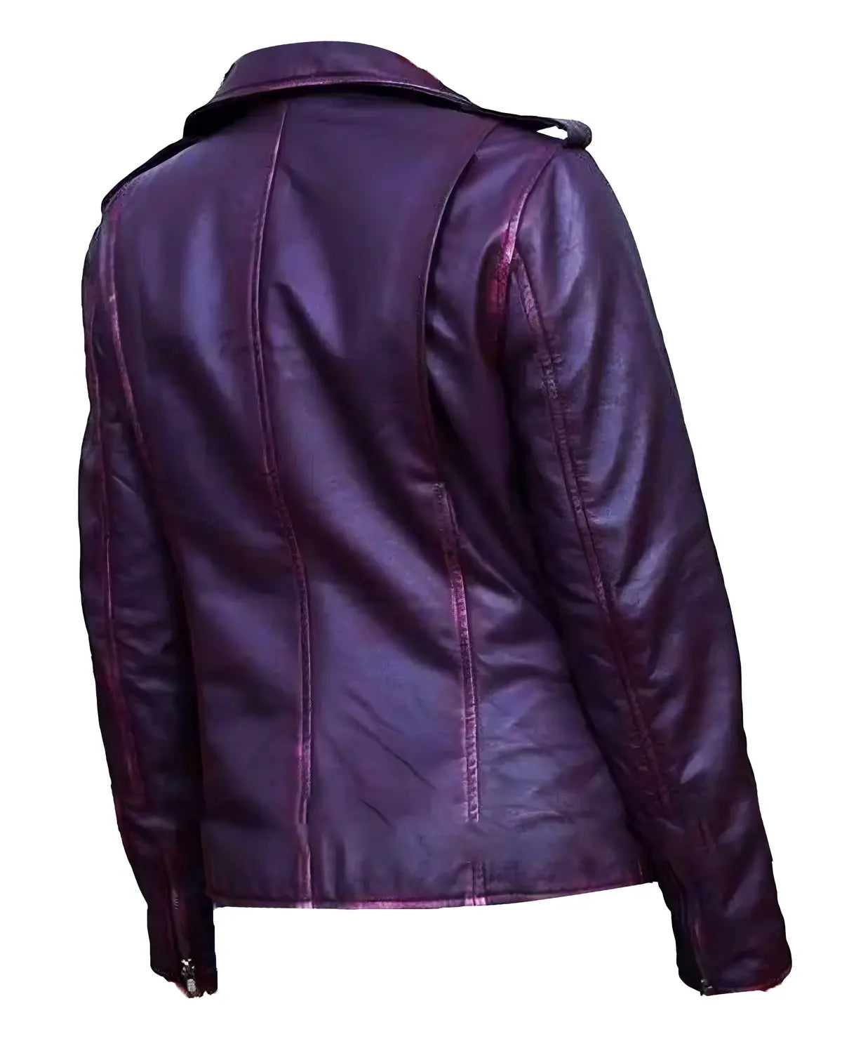 Anne Hathaway Oceans Eight Purple Leather Jacket | Elite Jacket