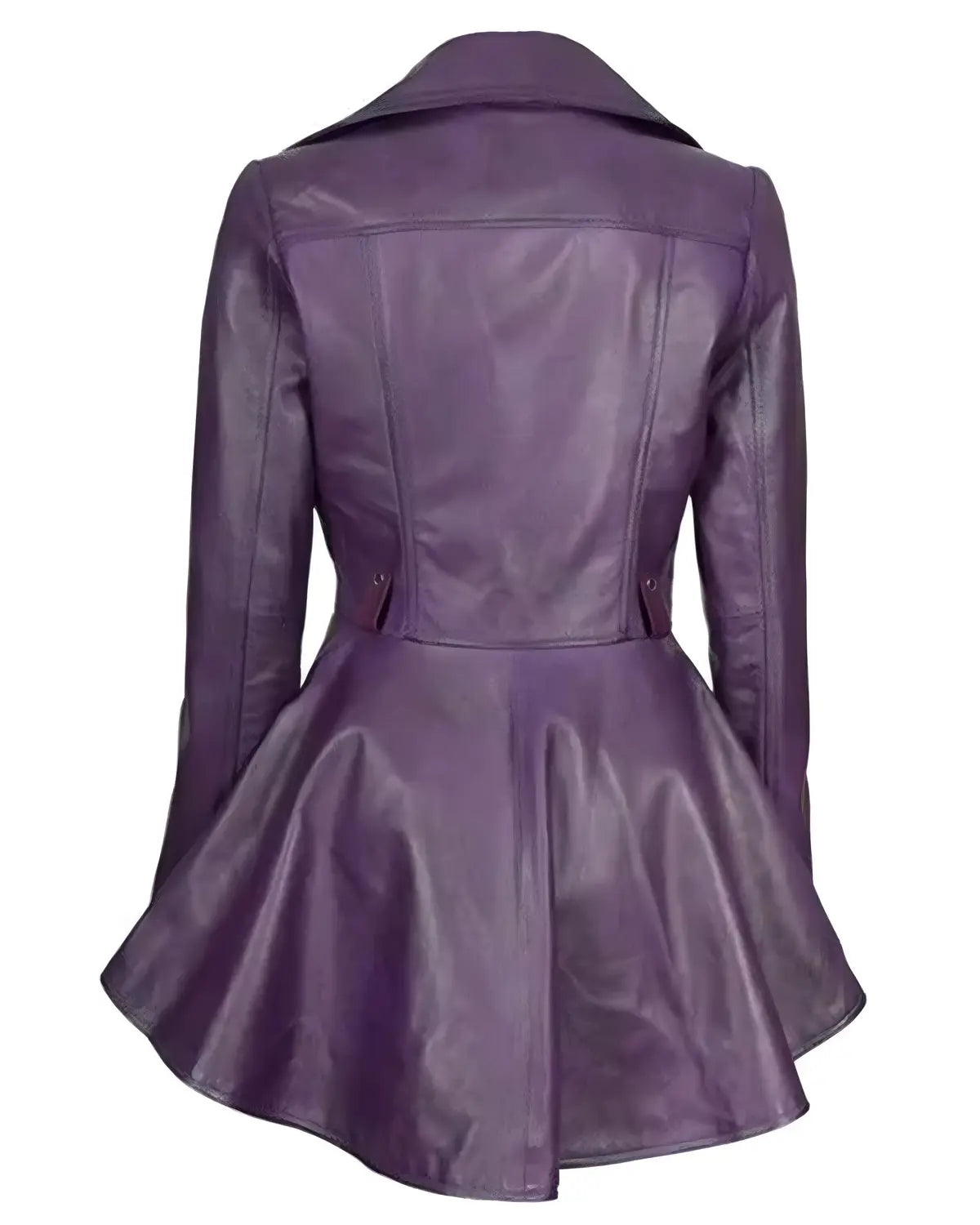 Womens Purple Peplum Leather Jacket | Elite Jacket