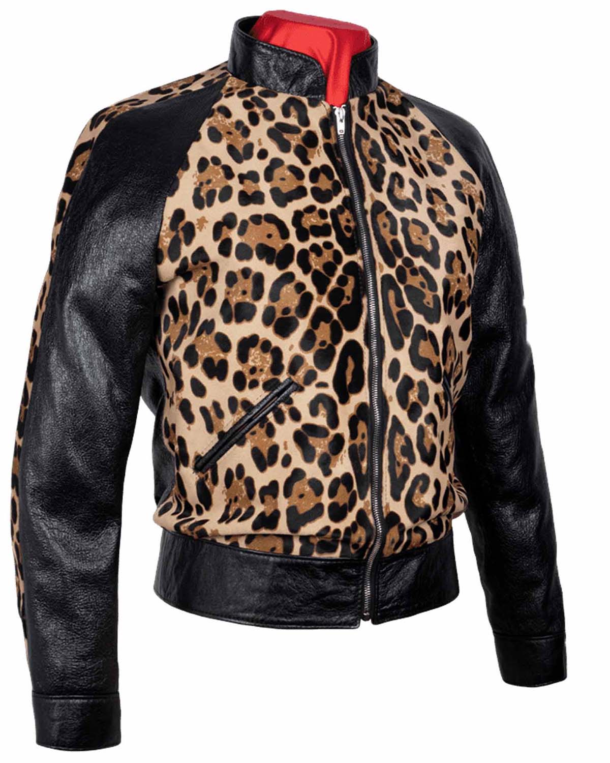 Elite Paradise Garage Jacket Cheetah Design Leather Jacket