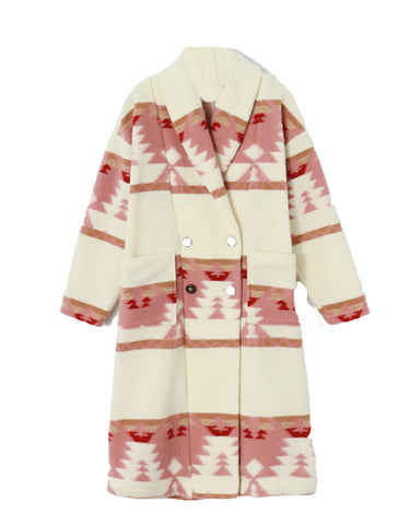 Kelly Reilly Yellowstone S05 Pink Printed Coat | Elite Jacket