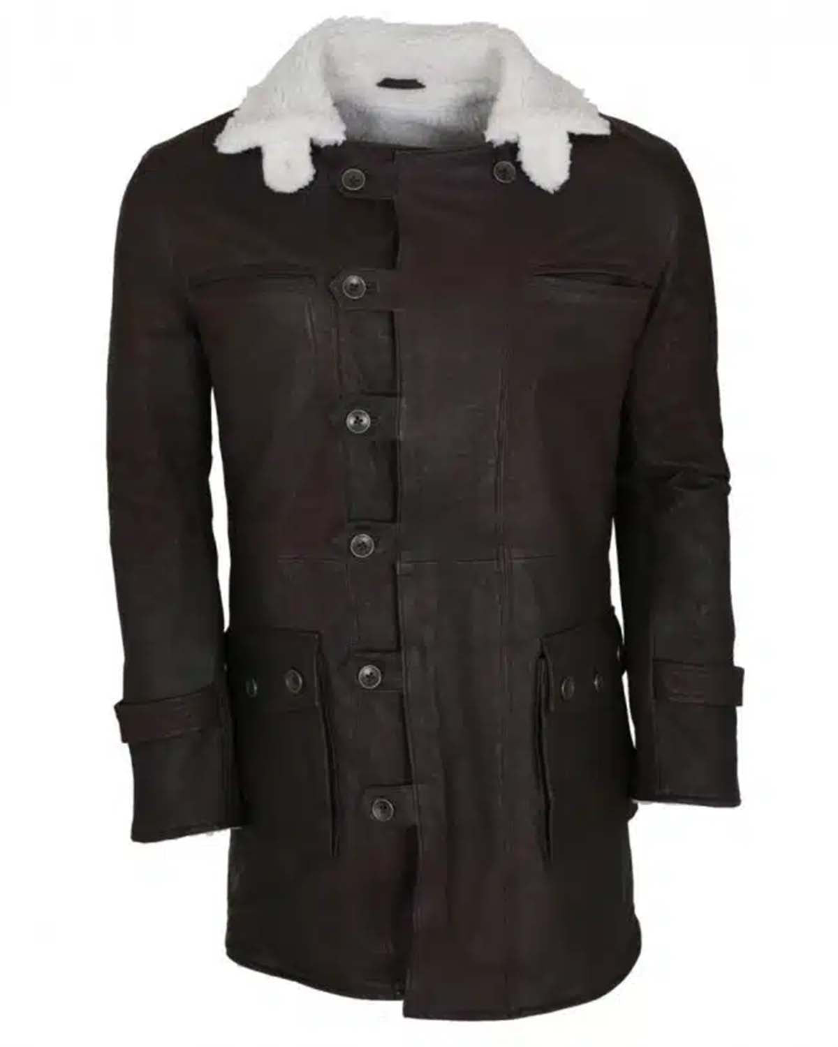 Elite Bane Brown Fur Leather Coat