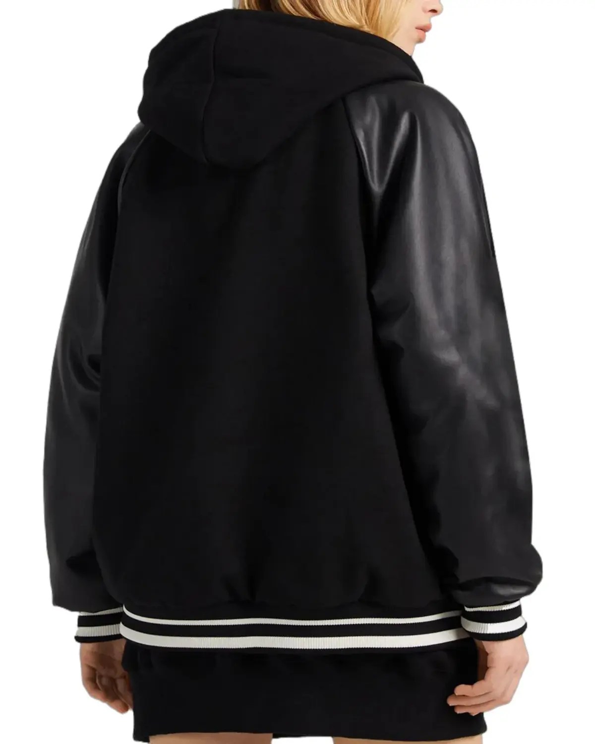 Womens Oversized Black Varsity Jacket | Elite Jacket