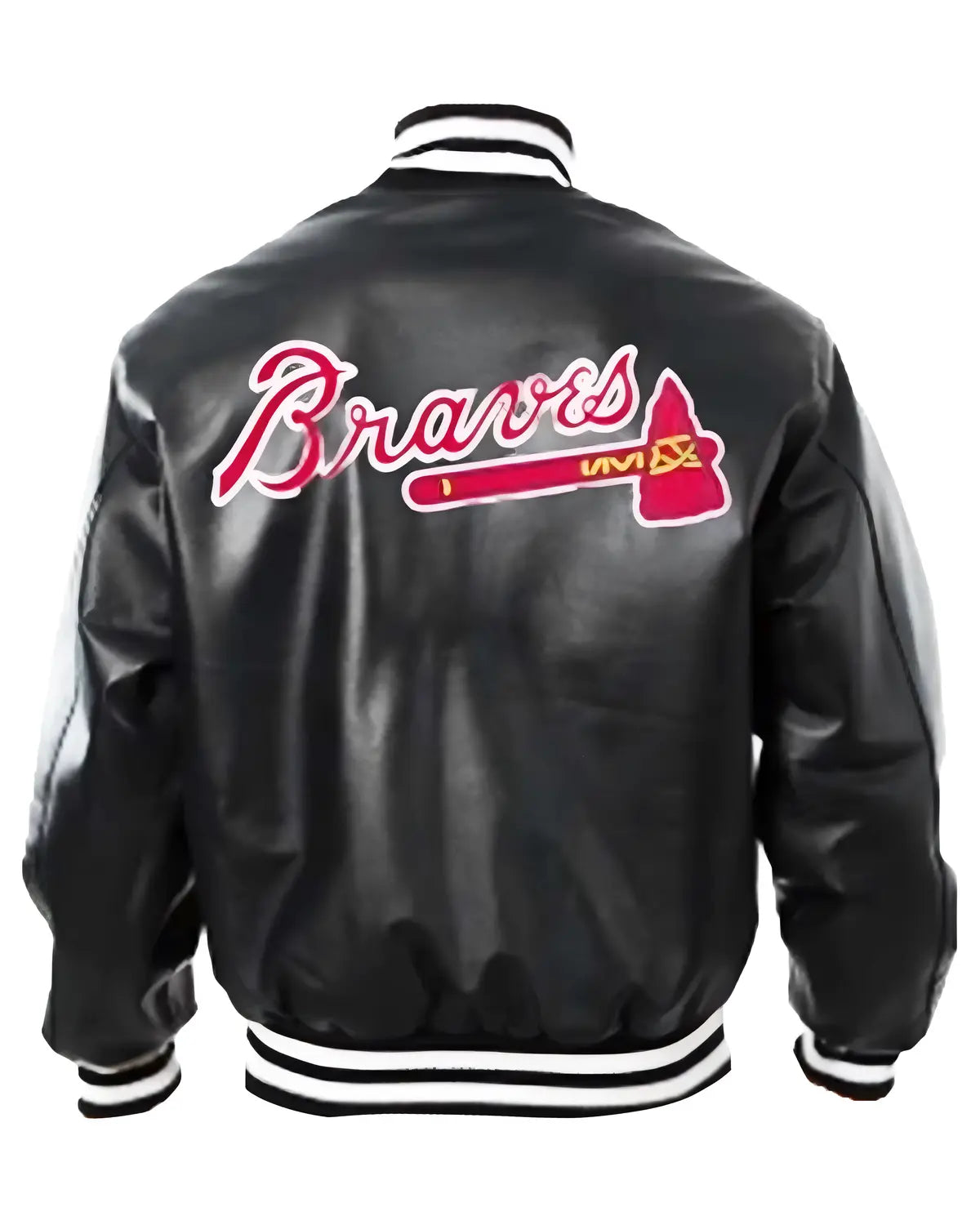 Atlanta Braves Game Letterman Leather Jacket | Elite Jacket