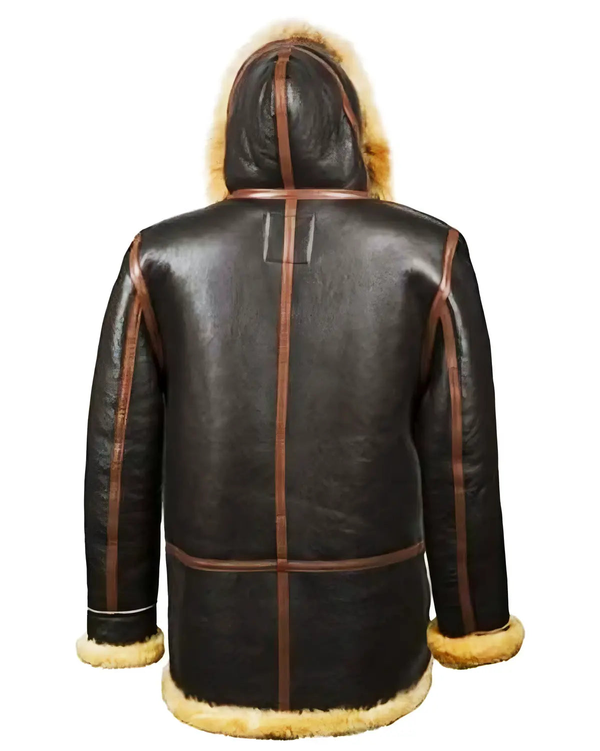 Mens WW2 B7 Flying Parka Brown Leather Jacket | Elite Jacket