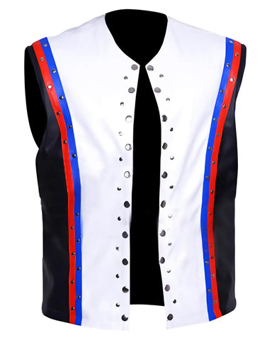 Allen Neal Jones WWE AJ Styles White Leather Vest | Elite Jacket