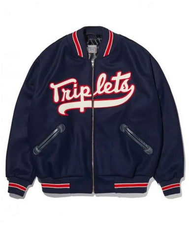 1963 Binghamton Triplets Blue Wool Jacket - Main product image