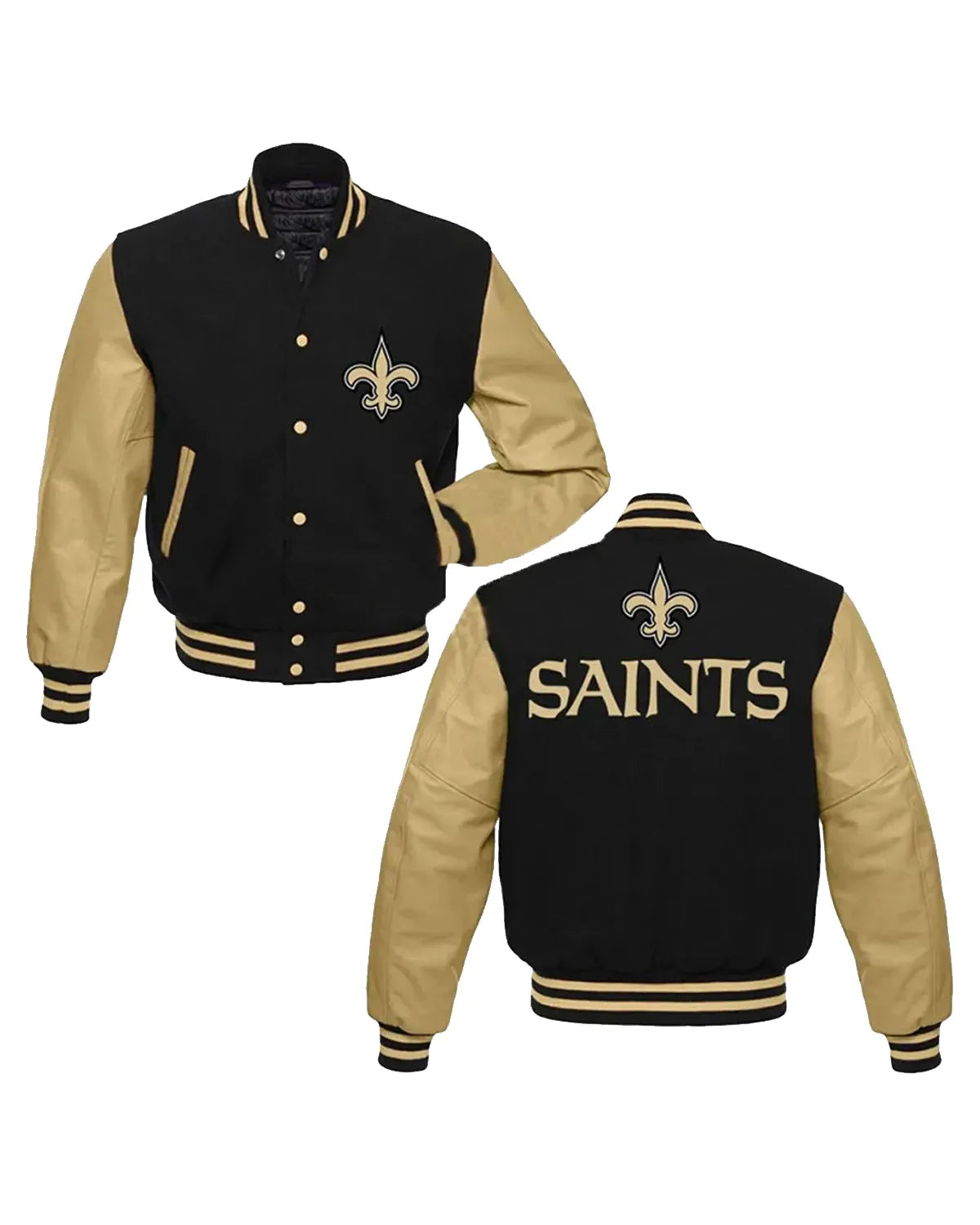 Varsity New Orleans Saints Black/Gold Jacket - Main product image