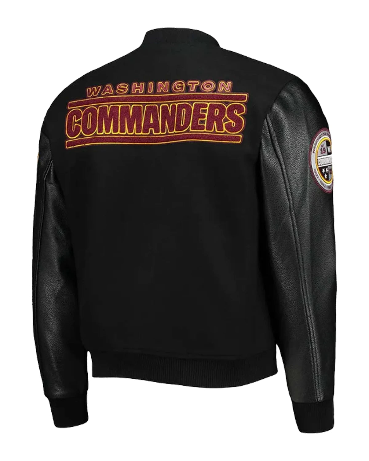 Washington Commanders Black Letterman Jacket - Main product image