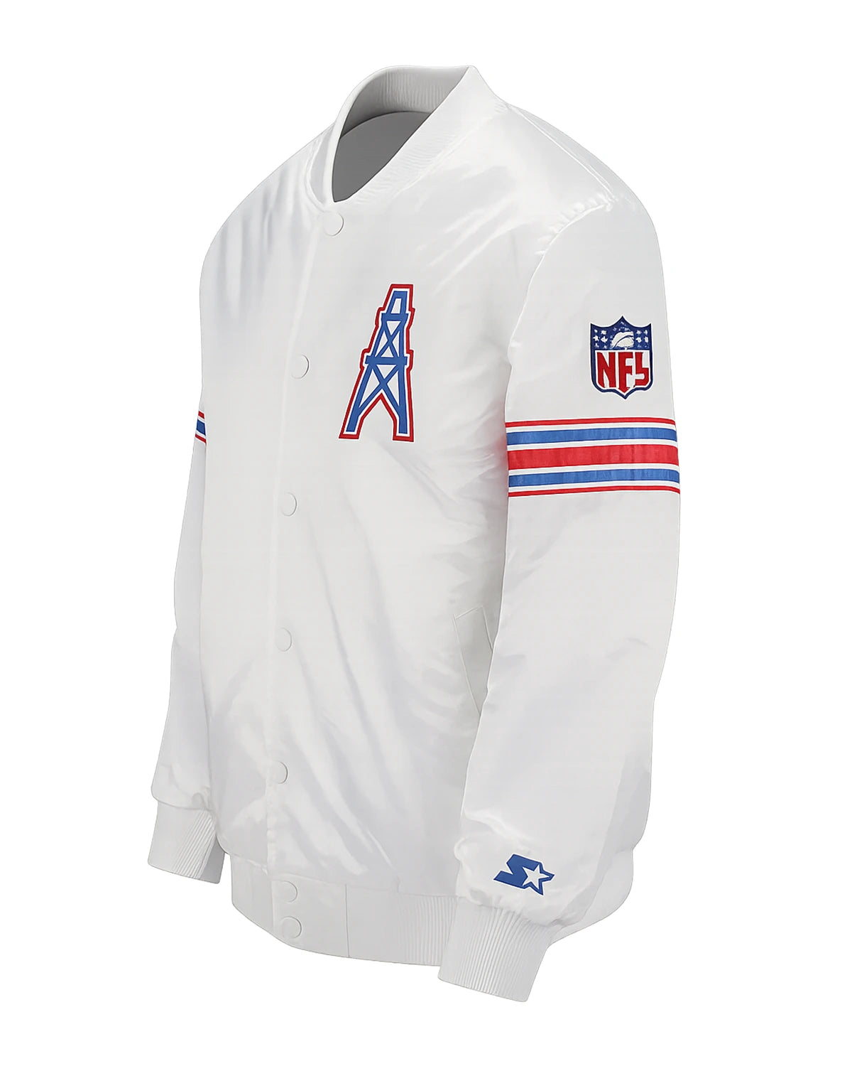 White Retro Houston Oilers Satin Jacket white.webp