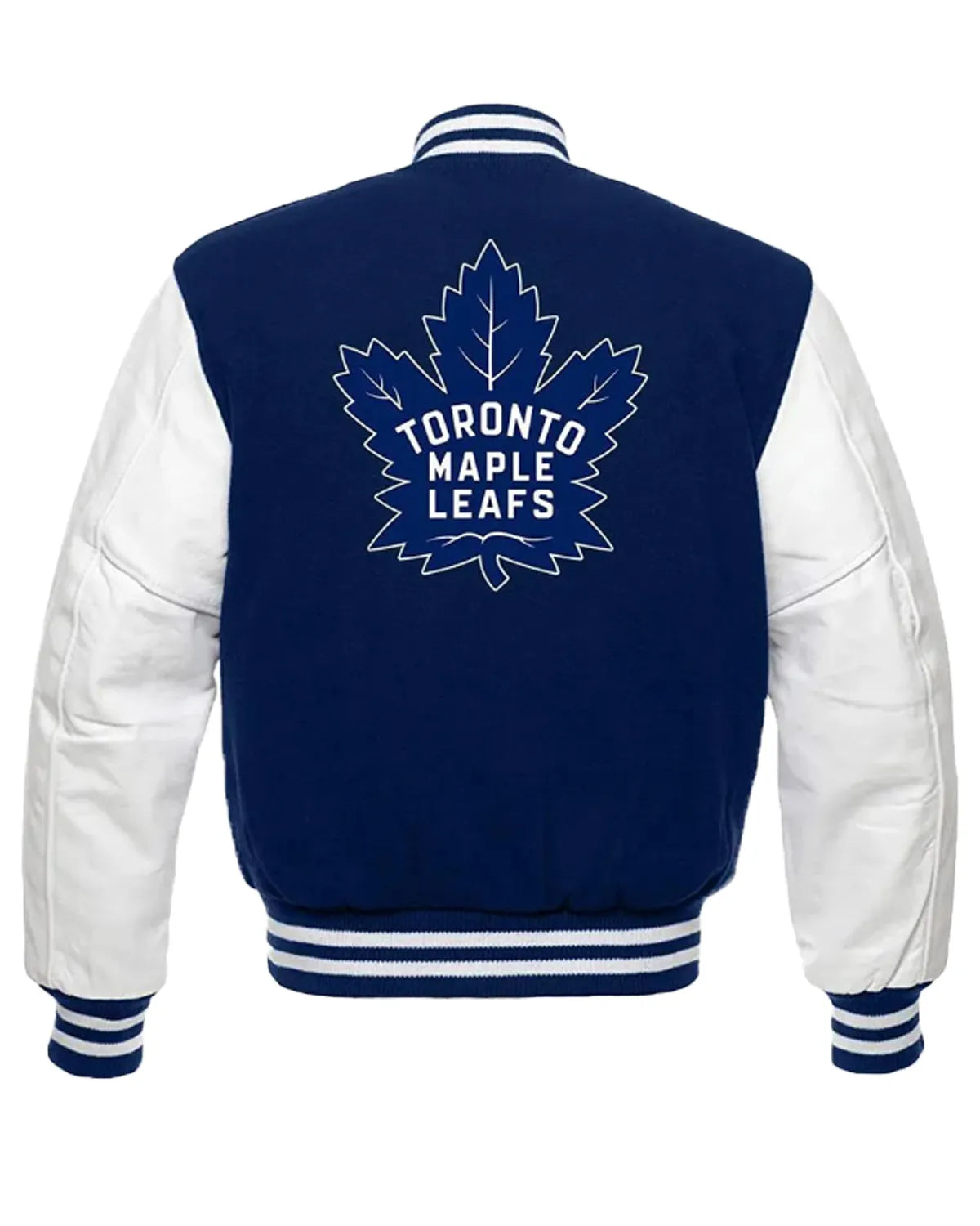 NHL Toronto Maple Leafs Blue and White Letterman Jacket - Main product image