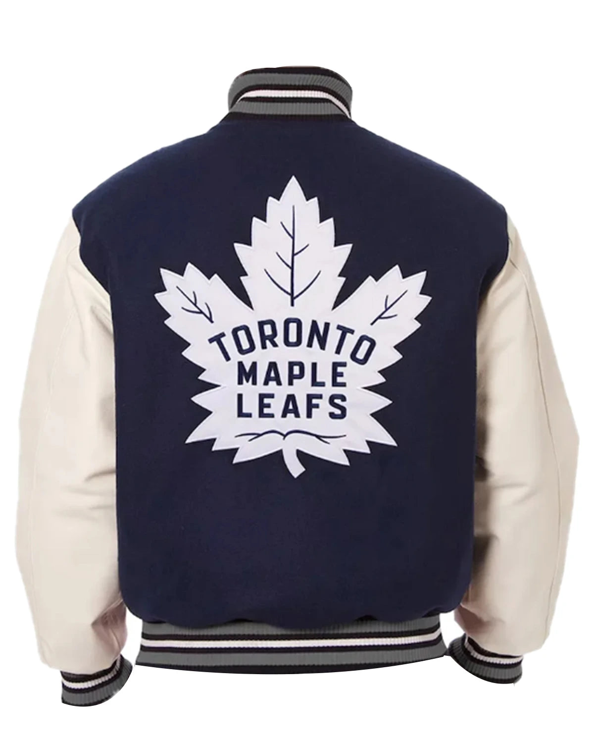 NHL Toronto Maple Leafs Blue and White Letterman Jacket - Main product image
