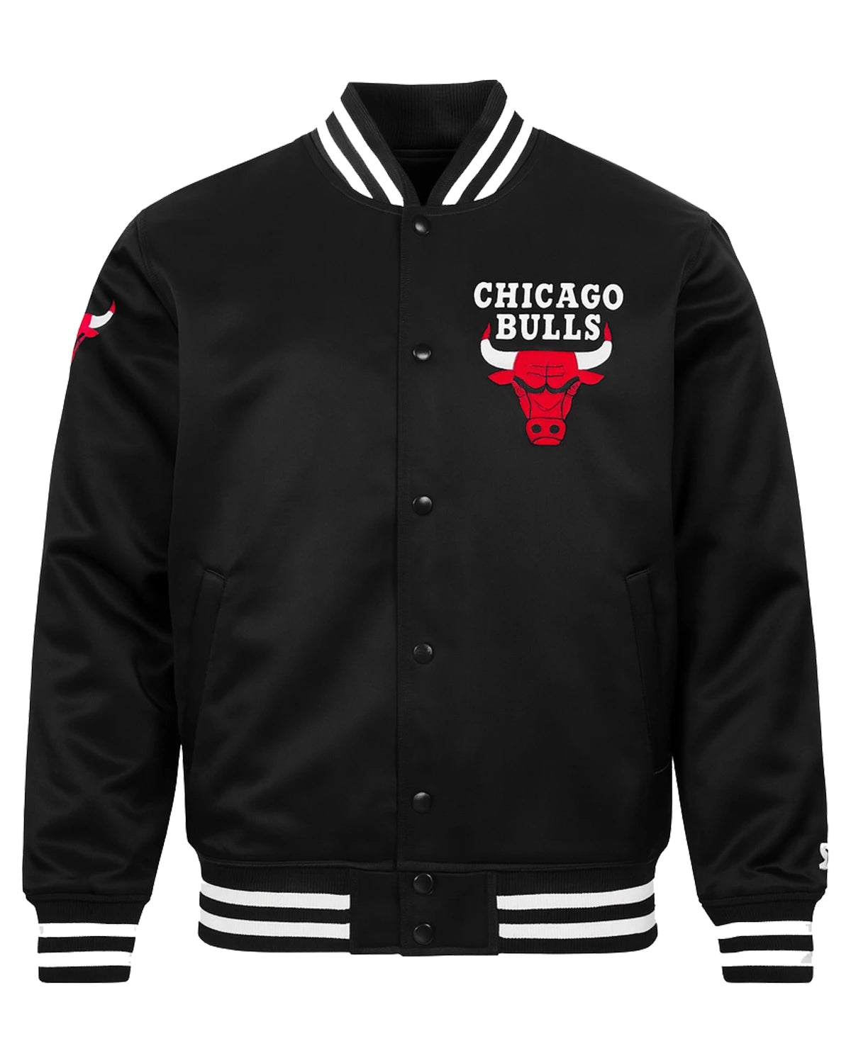 Starter Bomber Chicago Bulls Black Satin Jacket - Main product image