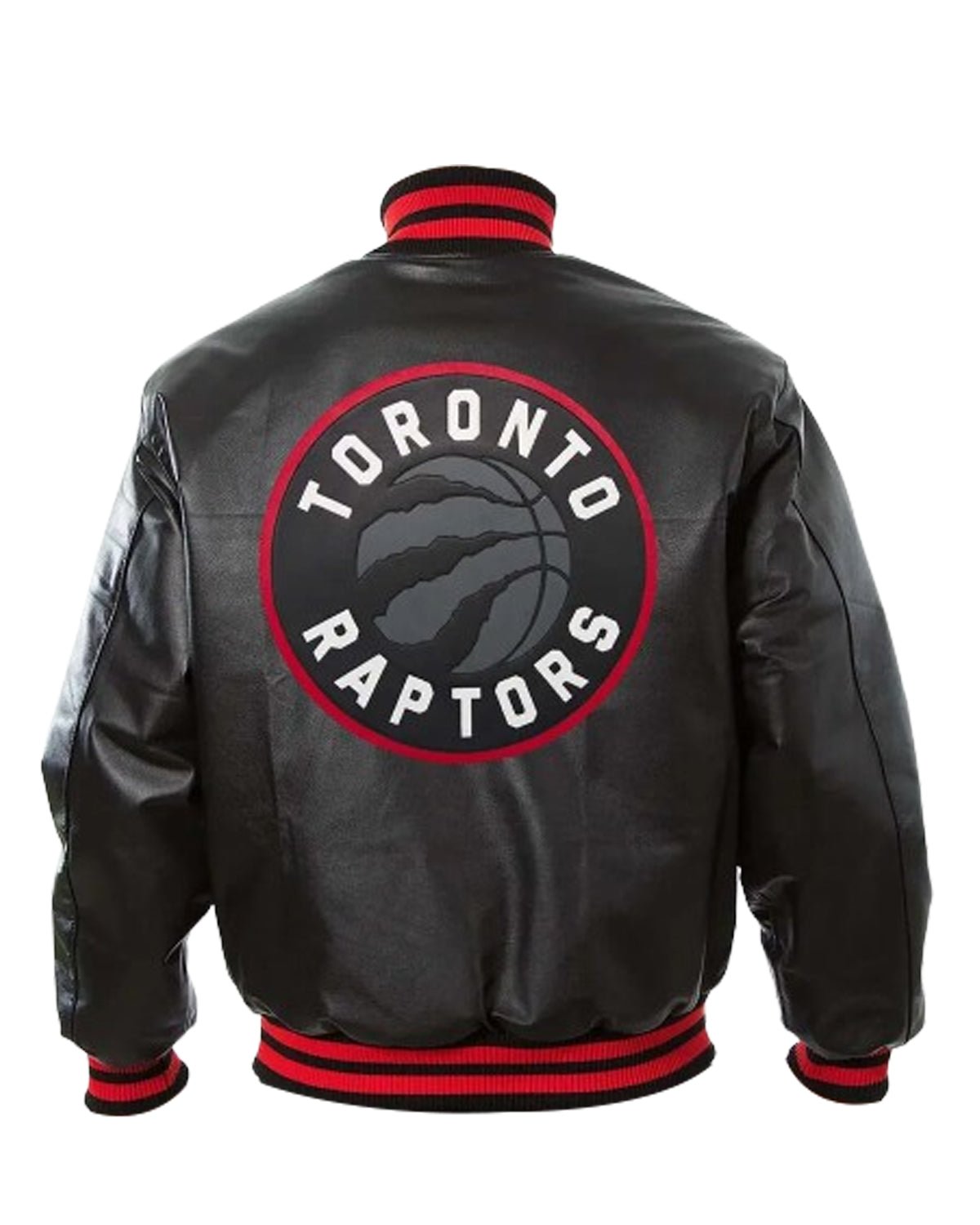 Toronto Raptors Letterman Black Leather Jacket - Main product image