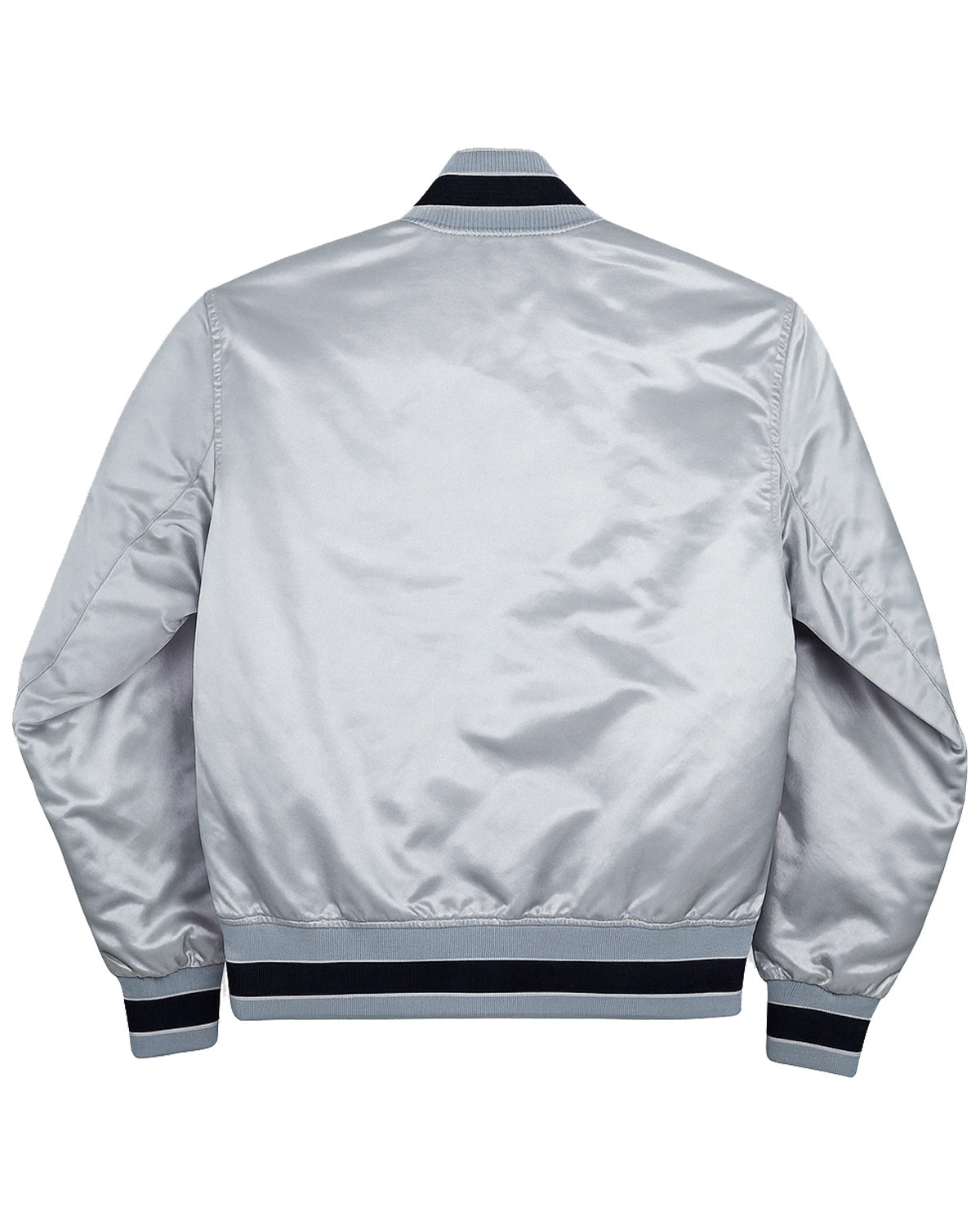 Starter Raiders LA Bomber BlackSilver Jacket back silver.webp