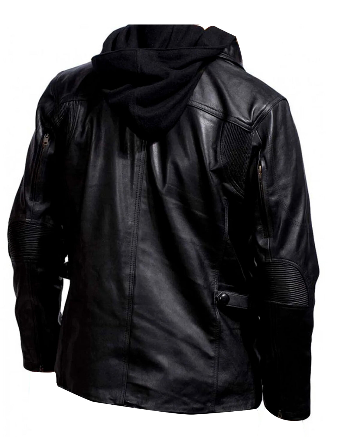 Terminator 5 Arnold Leather Jacket with Hood