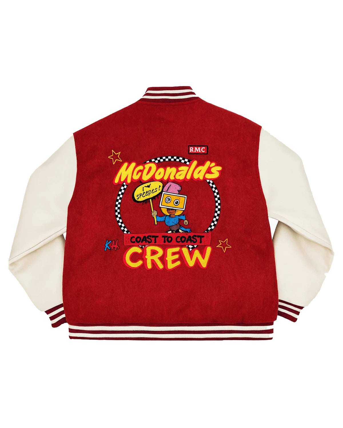 Kendall Hurns Varsity Mcdonald’s Jacket back red.webp