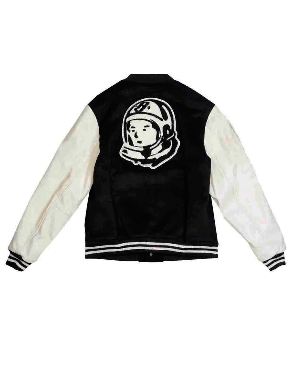 04 BBC White and Black Letterman Jacket - Main product image