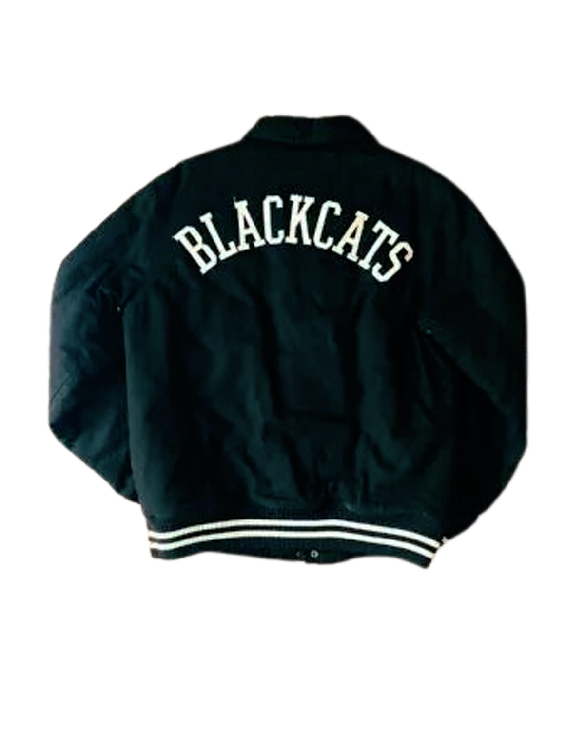 10 Deep Black Cats Varsity Jacket - Main product image