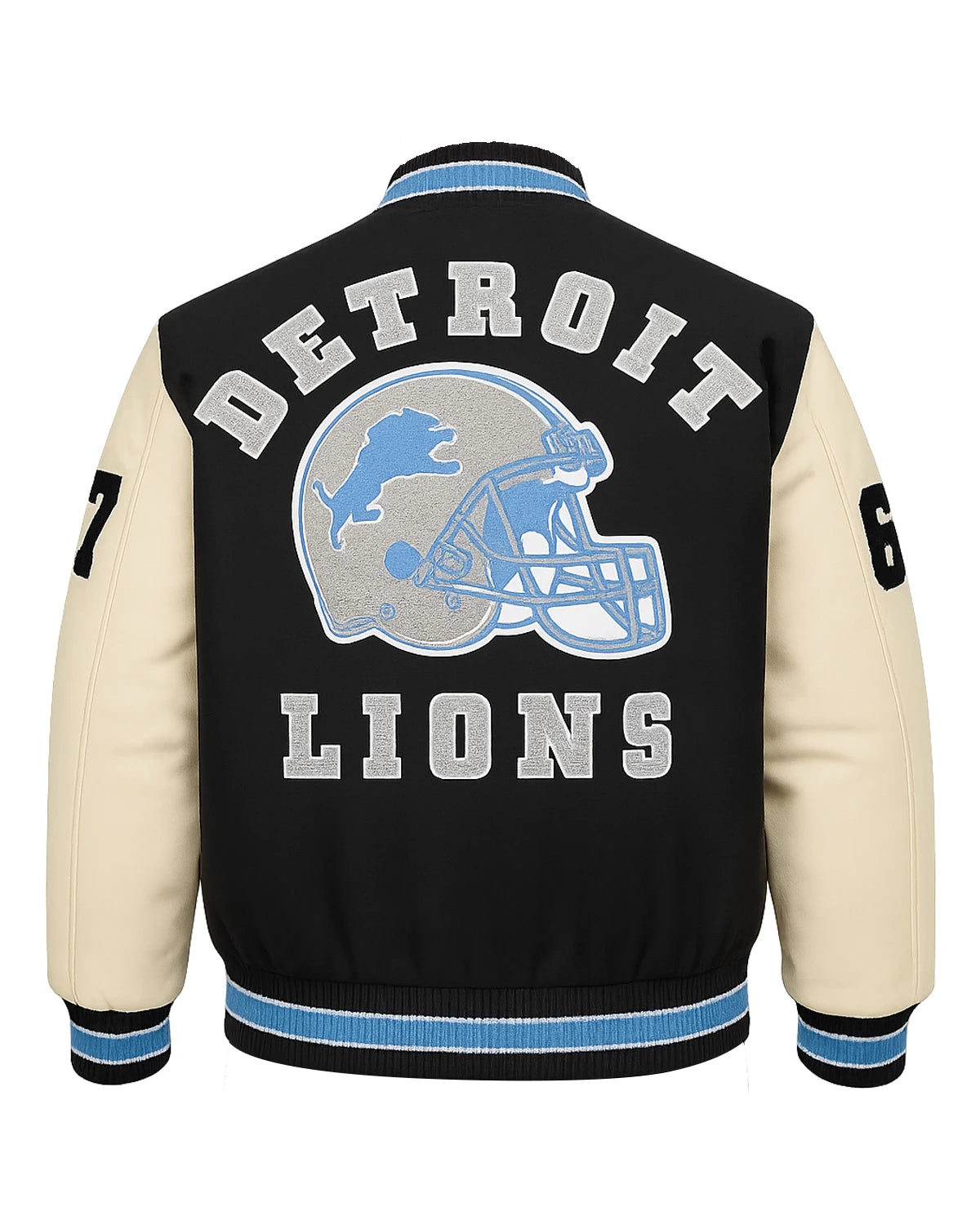 Beverly Hills Cop Axel Foley Letterman Jacket back black.webp