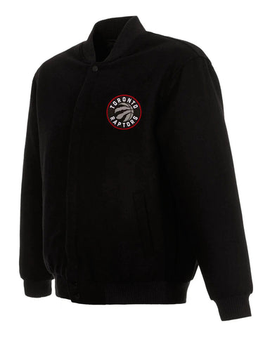 Toronto Raptors Bomber Black Wool Jacket - Main product image