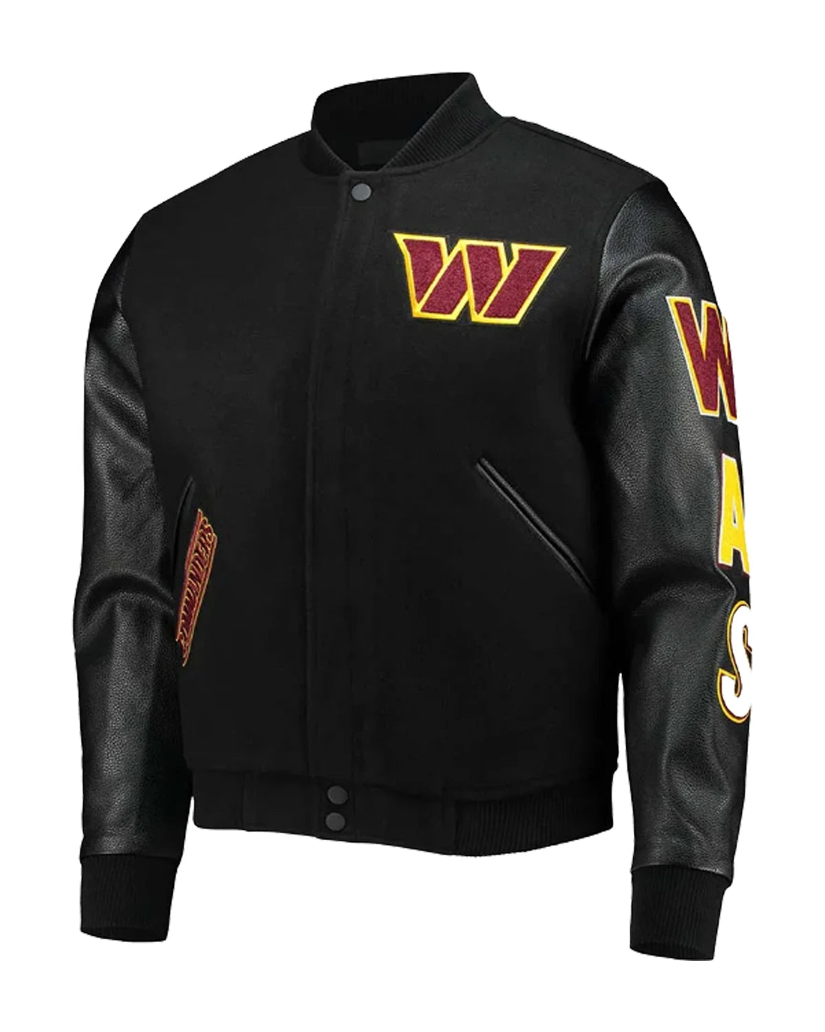 Washington Commanders Black Letterman Jacket - Main product image