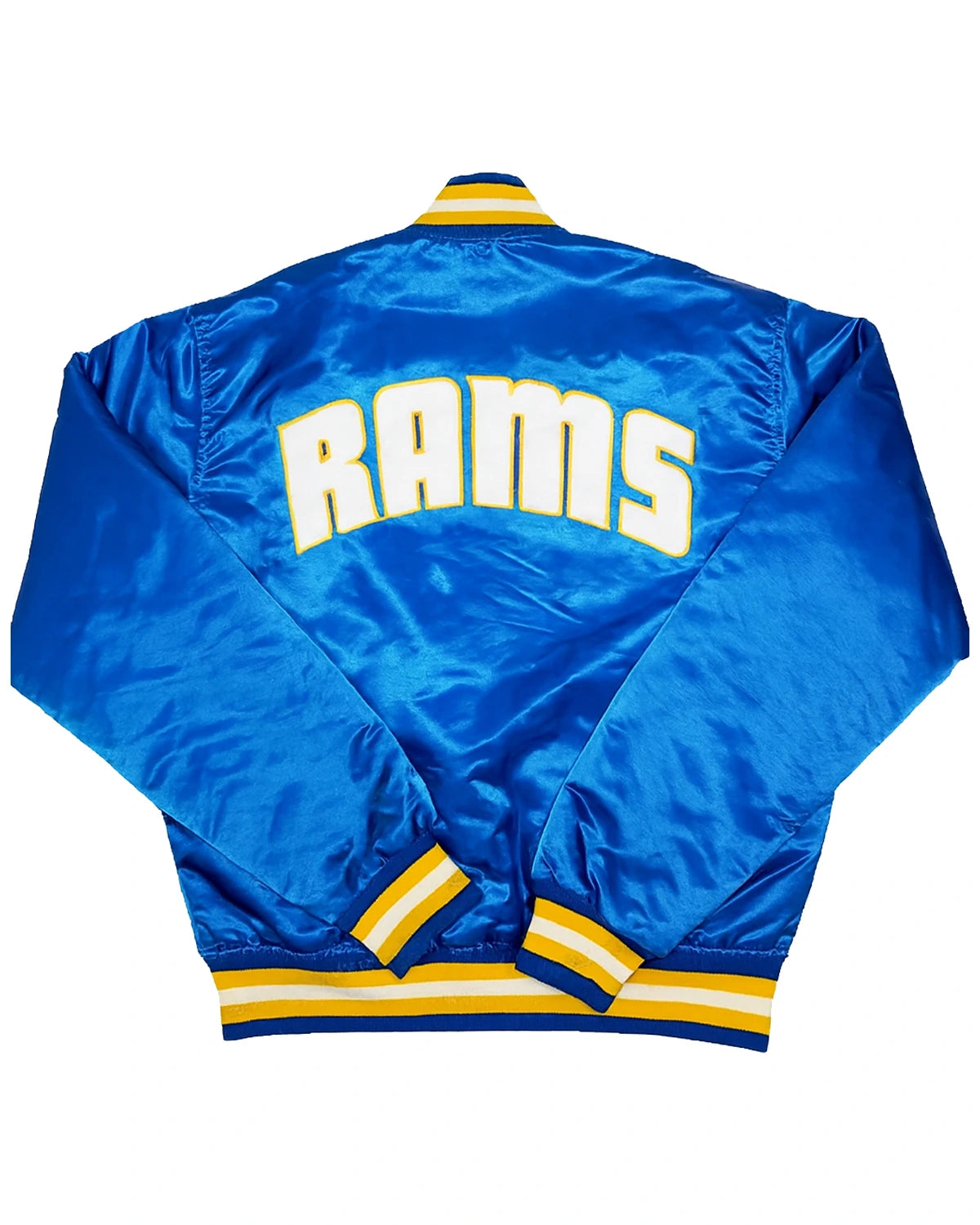 Starter Los Angeles Rams Satin Jacket back blue.webp