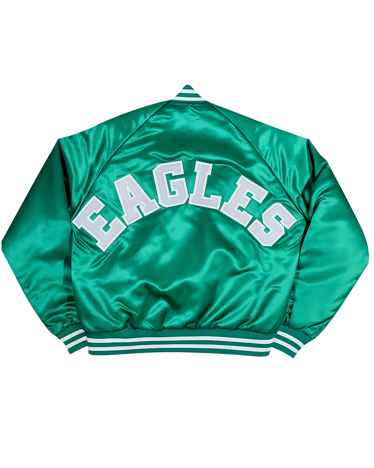 90’s Philadelphia Eagles Green Bomber Jacket back green.webp