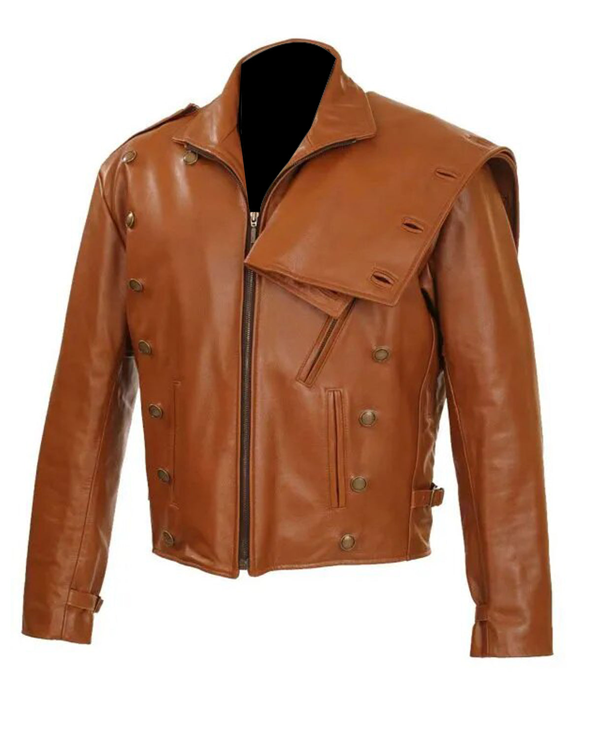 The Rocketeer Billy Campbell Brown Leather Jacket - Main product image