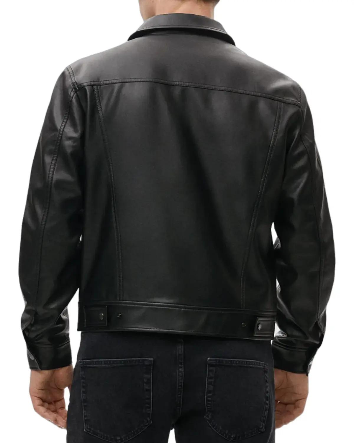 Mens Charcoal Black Biker Leather Jacket | Elite Jacket