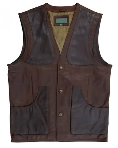 Mens Brown Wild Shooting and Hunting Vest | Elite Jacket