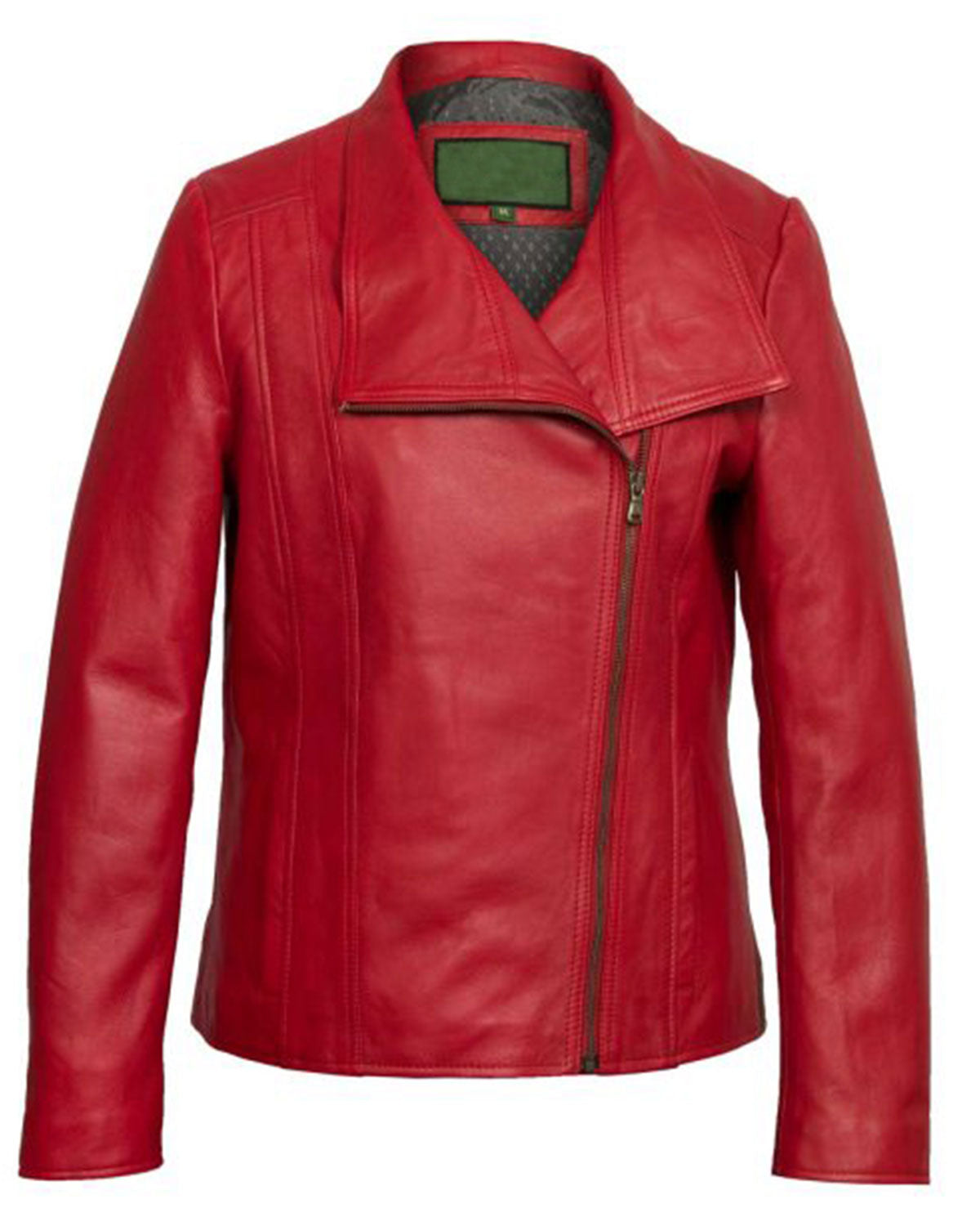 Womens Red Biker Leather Jacket | Elite Jacket