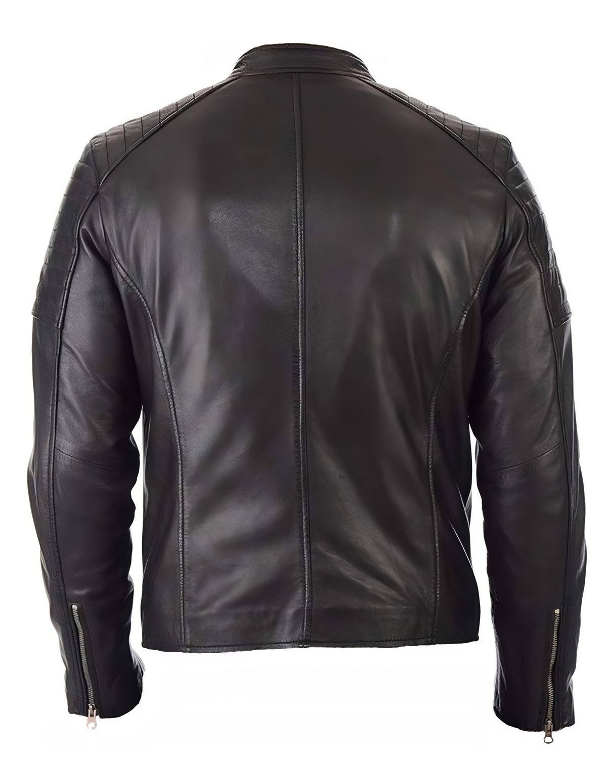 Rayo Biker Leather Jacket In Vintage Style | Elite Jacket