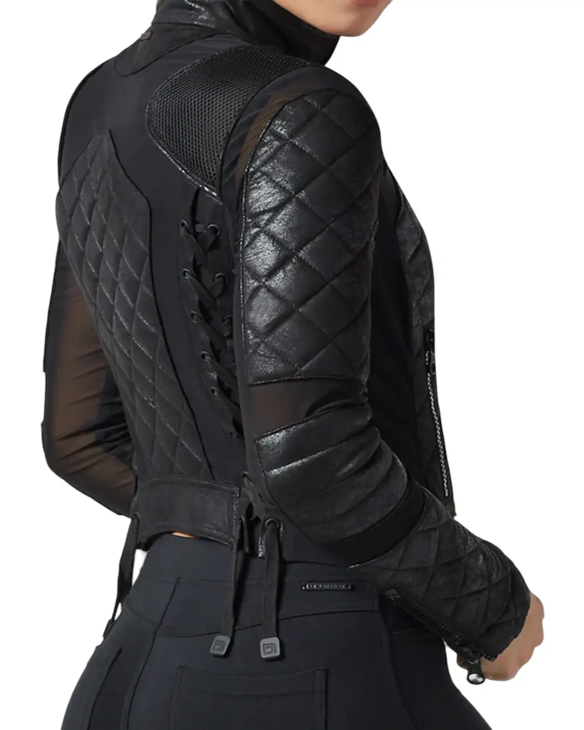 Womens Quilted Classic Black Bikers Leather Jacket | Elite Jacket