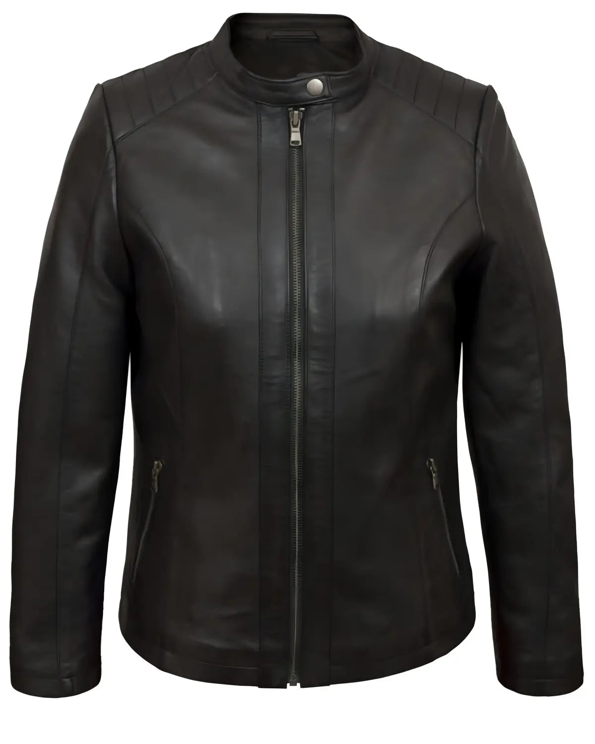 Womens Black Leather Stylish Biker Jacket | Elite Jacket