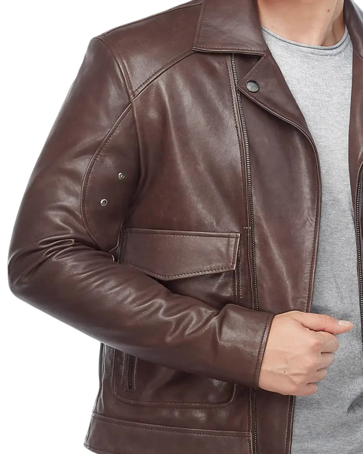 Mens Choco Brown Motorcycle Leather Jacket | Big Discounts