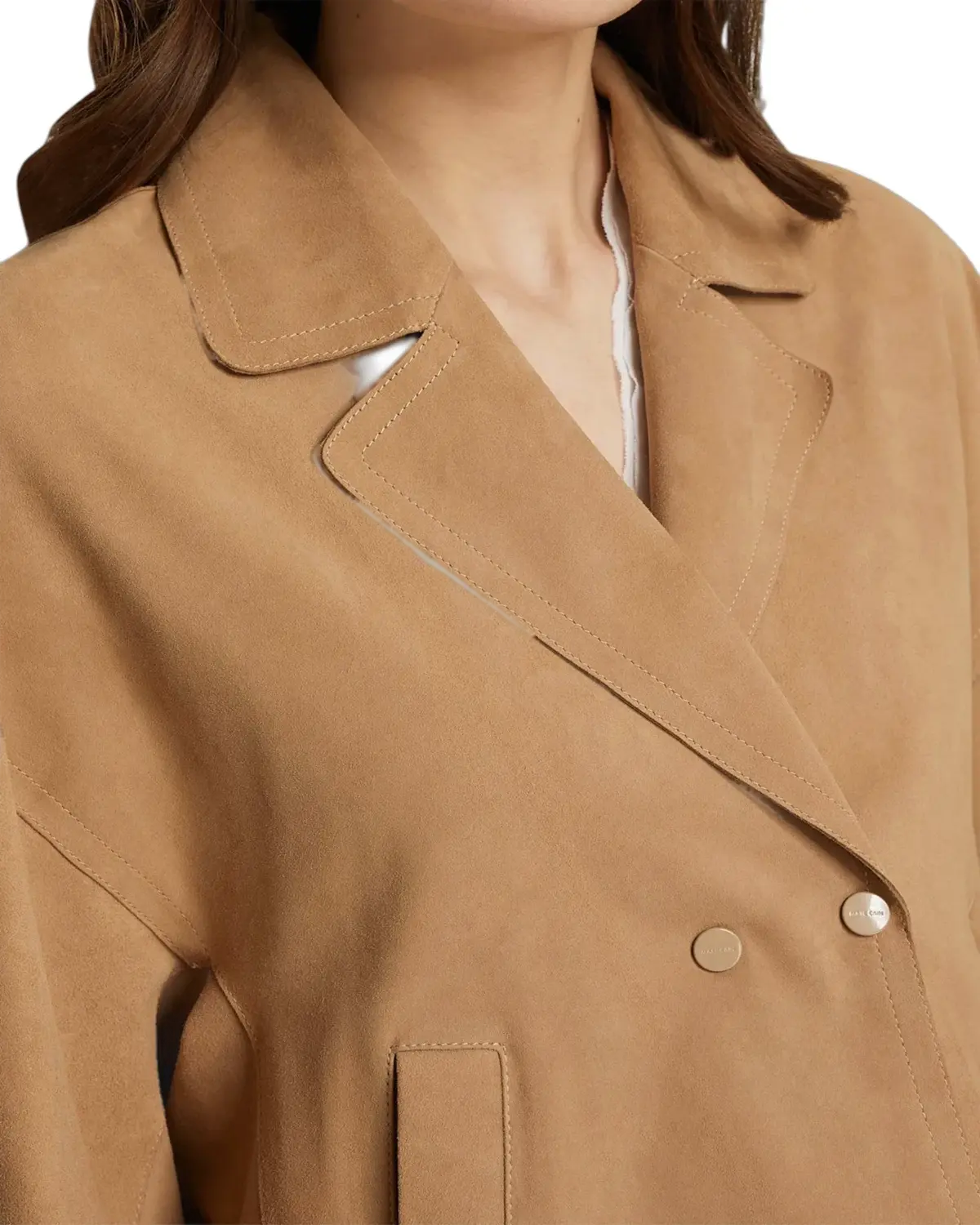 Womens Casual TAN Suede Leather Jacket | Elite Jacket