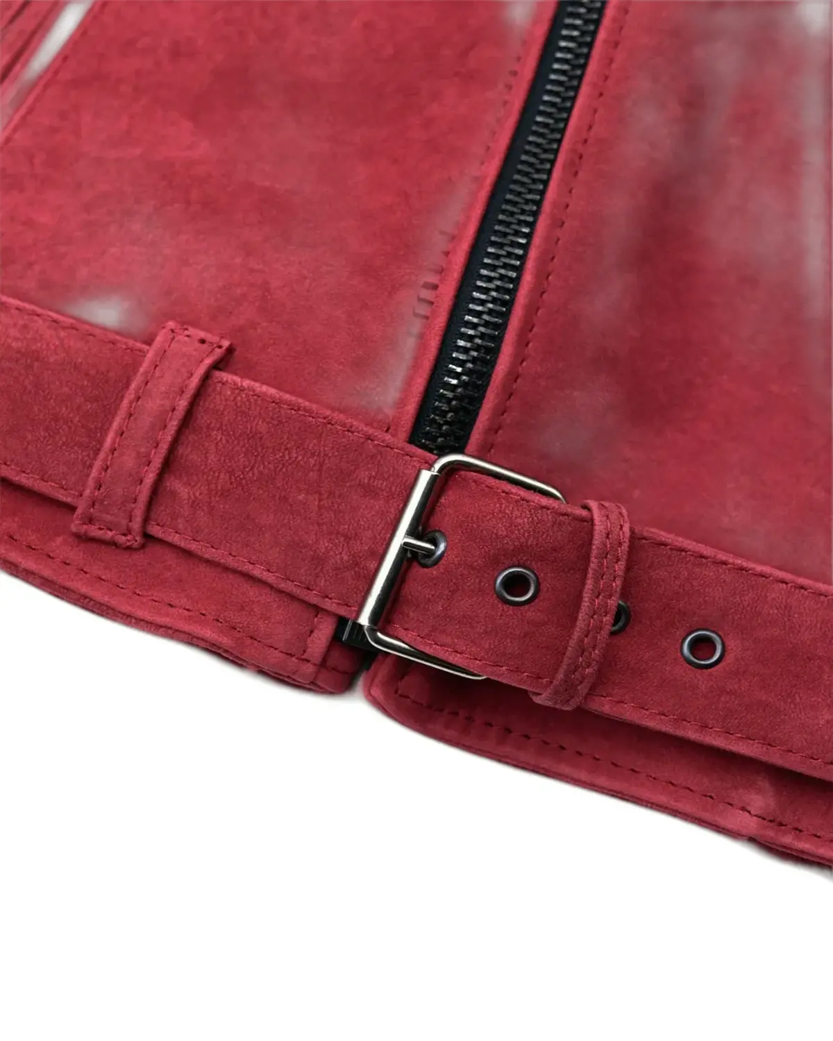 Mens Bright Red Suede Leather Jacket | Big Discounts!