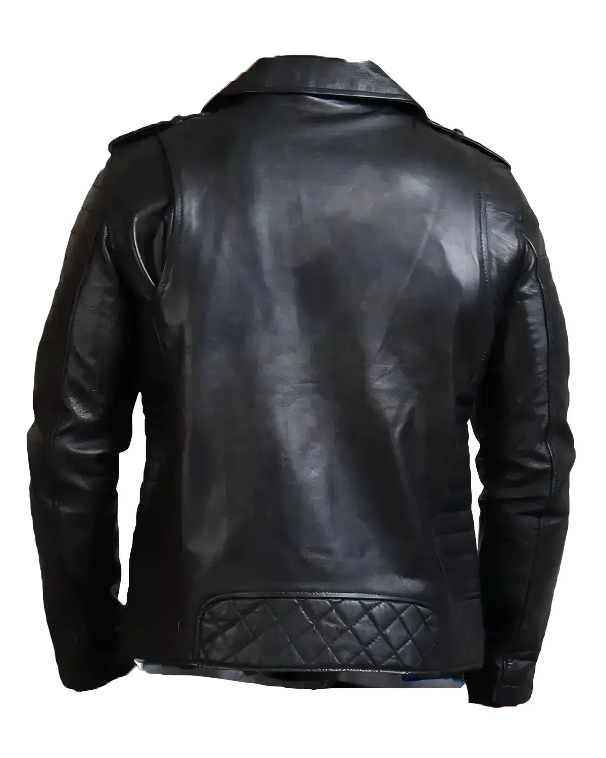 Mens Black Cowhide Biker Leather Jacket | Elite Jacket