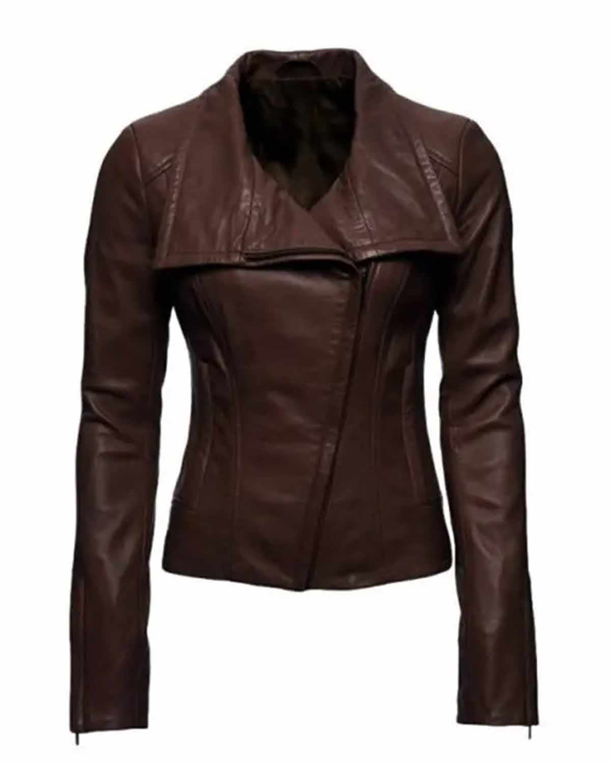 Elite Arrow TV Series Lyla Michaels Brown Leather Jacket