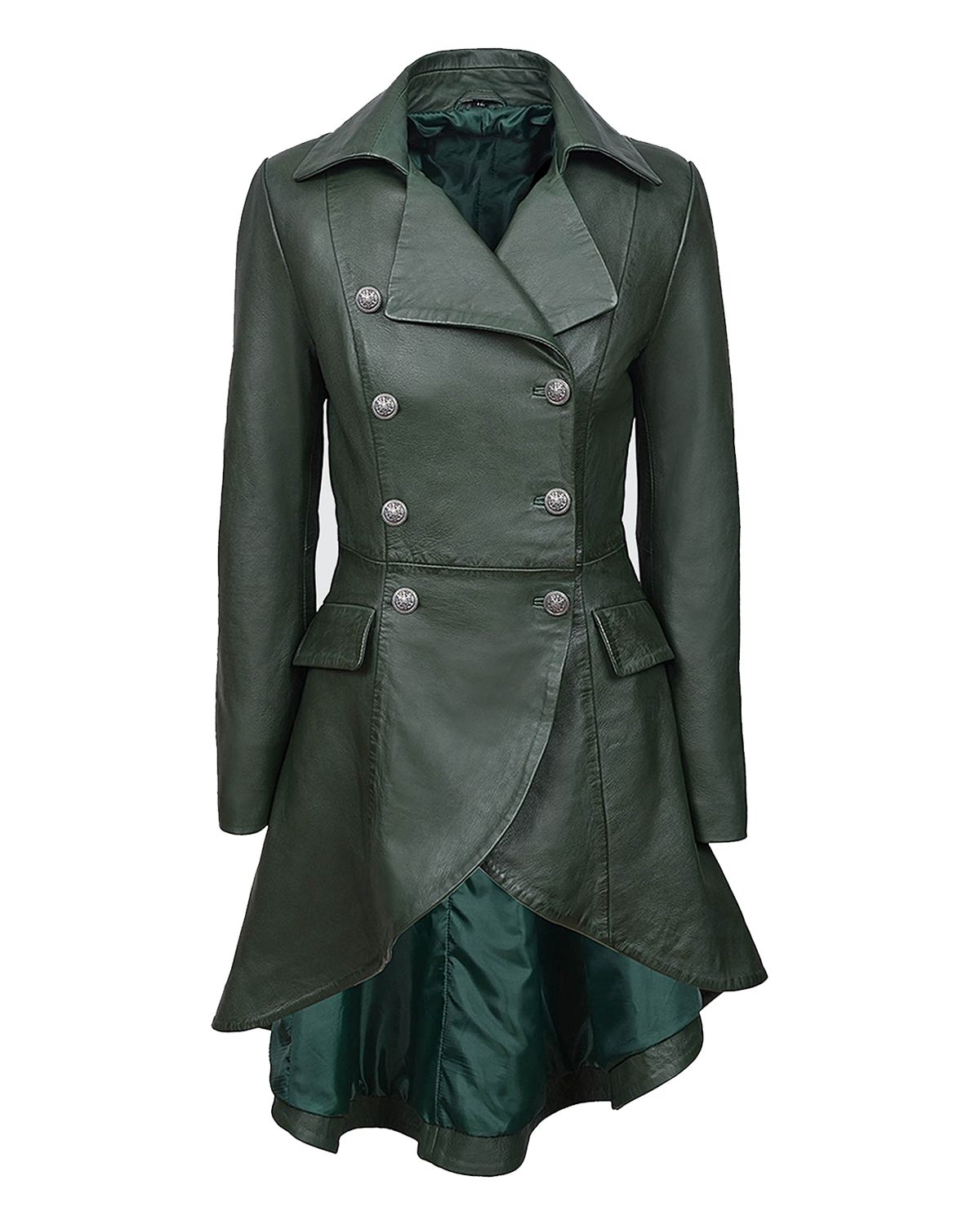 Womens Back Buckle Long Gothic Trench Coat | Elite Jacket